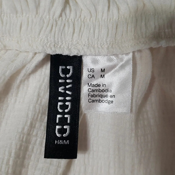 DIVIDED H&M Crop Top Floral Embroidered Beach Coastal Bohemian Artsy Sz Medium - Picture 11 of 12